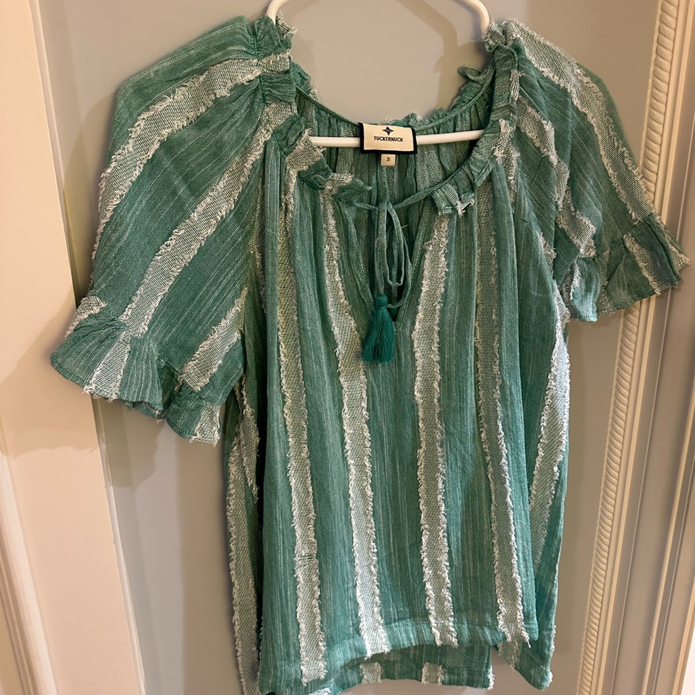 Tuckernuck short sleeve peasant top